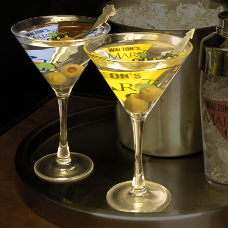 Personalized Martini Glasses, set of 2